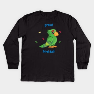 Parrot bird owners - Proud bird dad Kids Long Sleeve T-Shirt
